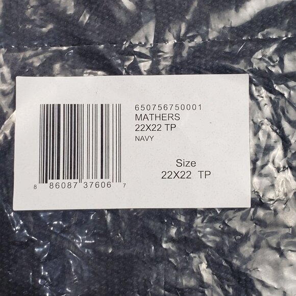 Ralph Lauren Home Mathers Throw Pillow Cover Blue Linen Zip Closure 22 x 22 Inch - Picture 15 of 16